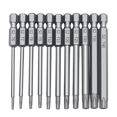 11 stücke 12 stücke Sicherheitsbit Set Manipulationssicherschraubendreher Bohrer Schraub Treiberbits(11pcs 75mm) von TANGJIANCHENG