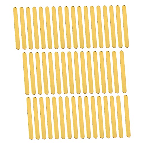 Eissticks Lolly Bastelstöcke Acryl wiederverwendbar für Süßigkeiten Apple Home Party Kinder DIY -Projekte Golden 50 PCS ICE CREAM STICKS von TANGPINGMAO