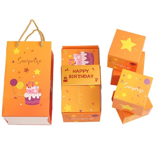 TANGPINGMAO Überraschungs -Geschenkbox Explosion Spannende Enthüllungseffekt 12pcs Explosion Geschenkbox mit fröhlichen Drucken DIY Explosion Box für Festival überraschende Heimartikel von TANGPINGMAO