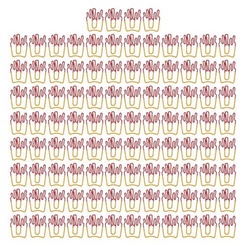 100 Stück Metall-Büroklammern, niedliche Pommes-Frites-Form, leicht und tragbar, Galvanikverfahren, robust und nicht leicht zu brechen, für den täglichen Gebrauch im Büro und von TANIQIACA