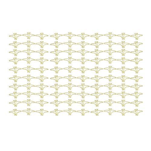100 Stück goldene Büroklammern in Tierform, niedliche dekorative Metall-Lesezeichen für Büro, Schule, sicher und rutschfest von TANIQIACA