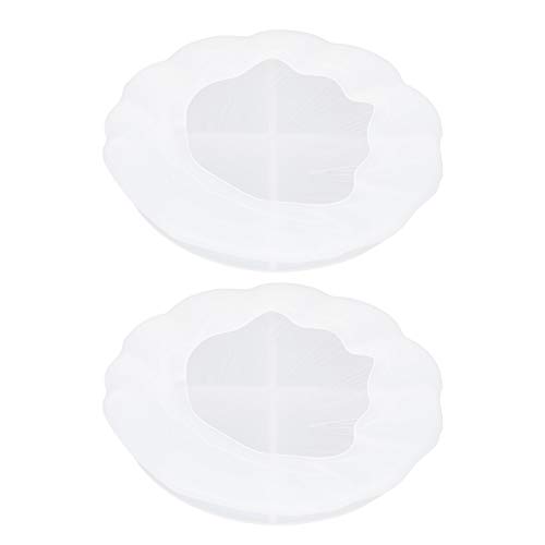 2Pcs Epoxyresin resins Casting DIY Silicone with Leaf Texture for Crafts, Jewelry and Decorations, Includes Saucer Plate Shell Mirror Outer layer Design, Ideal for Uni von TANIQIACA