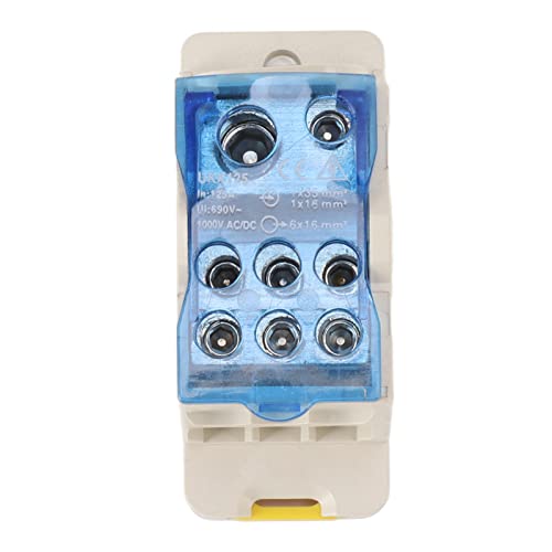 DIN Rail Power Junction Box, elektrischer Klemme Blockanschluss, AC DC1000V -Verteilungsbox, Kupferleiter, transparente Abdeckung, Hochtemperatur -PC -Gehäuse (125A) von TANIQIACA