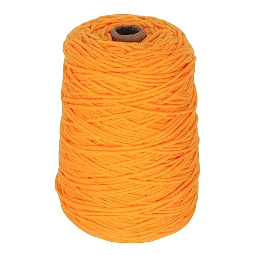 Orange Tufting-Garn, 437 Yards lang, 0,2 Zoll breit, Schrumpf-Baumwoll-Polyester-Teppich-Strickgarn für Kunsthandwerk und DIY-Weben von TANIQIACA