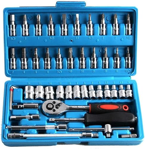 Bohrer-Set aus Kobalt, 46 Stück, Schraubenschlüssel, Hardware, Spanner, Schraubendreher, Ratschenschlüssel, Set, Auto-Reparatur-Werkzeug, Kombination, Handwerkzeug-Sets von TANKUAI