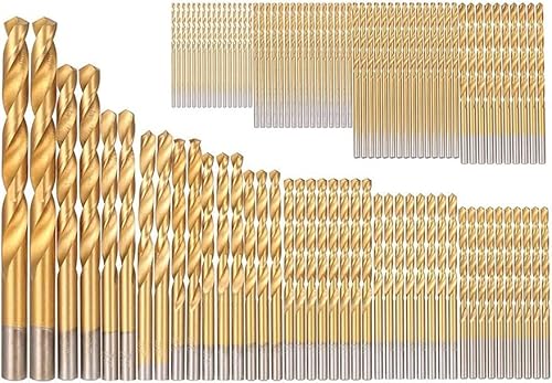 Kobaltbohrer-Set, 50/99 Stück, HSS-Bohrer aus Titan, beschichtet, 1,5 mm bis 10 mm, aus Edelstahl, HSS, Hochgeschwindigkeitsbohrer, für elektrische Bohrwerkzeuge (50 Stück) von TANKUAI