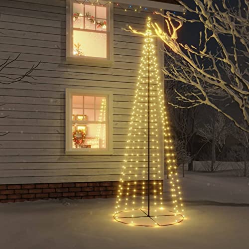 TANZEM Weihnachtsbaum Kegelform Warmweiß 310, Weihnachtsbaum, Baumbeleuchtung Außen, Christbaumlichterketten, Christbaumbeleuchtung Außen, 100x300 cm von TANZEM