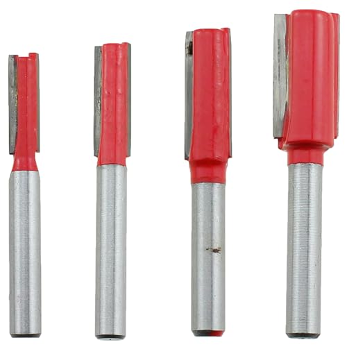 TAODAN 1/4 Zoll Schaft Doppelkante Gerade Router Bit Set Holzbearbeitung Router Carving Trimmer Bit 1/4 Zoll 5/16 Zoll 3/8 Zoll 1/2 Zoll Schnittdurchmesser für Holz MDF Laminat von TAODAN