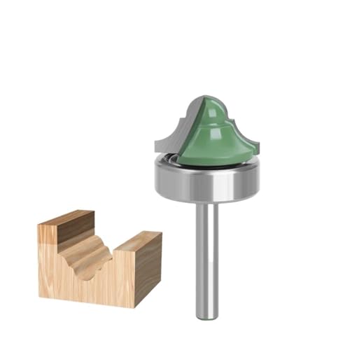 1 Stück/4 Stück 1/4 Zoll Schaft Faux Panel Ogee Groove Router Bit mit Lager, Doppel Ogee Groove Kanten Router Bit Holzbearbeitung Fräser(6.35x19.05mm) von TAOMENJS