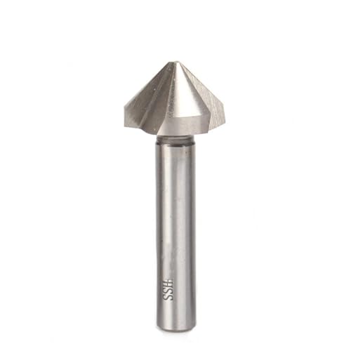 1 Stück Senker-Bit, runder Schaft 4,5–50 mm, 3 Nuten, 90 Grad Senker-Anfaswerkzeug, Bohrer, HSS-Anfasen-Senker-Bits for Edelstahl, Aluminiumlegierung (Size : 30mm) von TAOMENJS