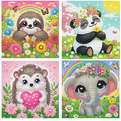 TAOYAOYAO Diamond Painting Kinder Diamant Painting Bilder Kinder Diamond Painting Kinder ab 4 5 6 7 8 9 Jahre Diamond Painting Mädchen 5D DIY Cartoon Diamant Painting Bilder 15x15cm von TAOYAOYAO