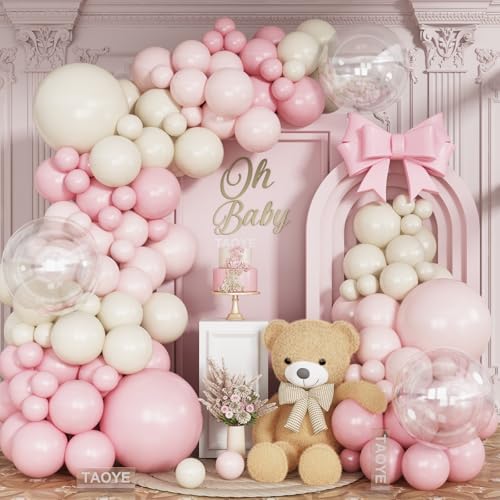 Luftballon Girlande Rosa Beige von TAOYE