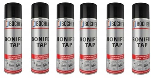 6 X TAPHICEROS Filz Sprühkleber Klebstoff Universal Adhesives Stark Flexible Verbidung | Schnell Haftend und Verdunstung | Leichte Verarbeitung Präzises Auftragen | Enthält kein DCM | 500ml (6) von TAPHICEROS