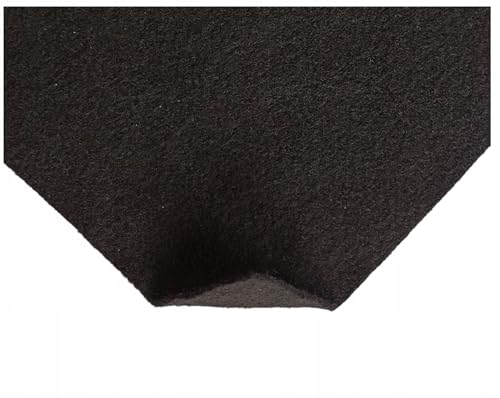 TAPHICEROS Filzstoff, Schwarz, 1000cm x 150cm 2mm, Nadelfilz Superflex, Bespannstoff aus Filz, Meterware, Innenraumverkleidung Bezugsstoff Bastefilz für DIY Auto Box Liner von TAPHICEROS