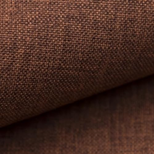 TAPHICEROS Leinenstoff Dekostoff Polsterstoff Meterware Leinen Leinwandstoff Stoff Strukturstoff für Möbelstoff Vorhangstoff Sofa Stuhl DIY Kissen Tischdecken | Orange 250cm x 148cm von TAPHICEROS