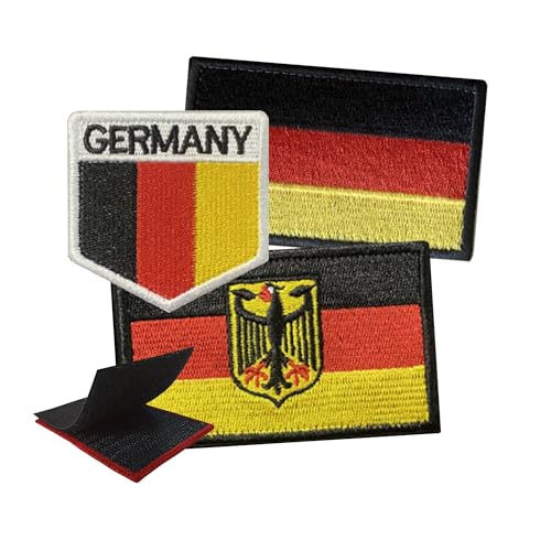 Deutschland flagge patches zum aufbügeln 3 klett patch Deutschland flagge mit adler patches klett Deutsche flagge Deutschland patch klett aufnäher patches military patch Bundeswehr patch Germany von TARIFA UNITED