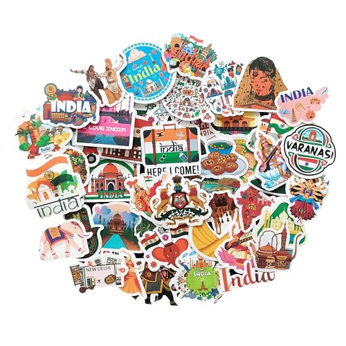 Indien scrapbooking sticker fotoalbum cute sticker fotoalbum sticker koffer travel sticker India sticker set Indien geschenke laptop aufkleber scrapbook set aufkleber fotoalbum koffer aufkleber India von TARIFA UNITED