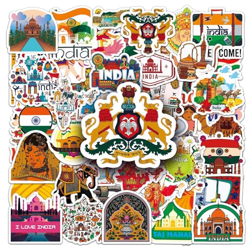 Indien scrapbooking sticker fotoalbum cute sticker fotoalbum sticker koffer travel sticker India sticker set Indien geschenke laptop aufkleber scrapbook set aufkleber fotoalbum koffer aufkleber India von TARIFA UNITED