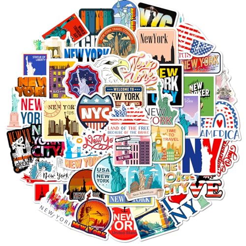 New York laptop sticker New York geschenke travel sticker aufkleber koffer New York city sticker aesthetic sticker erwachsene sticker fotoalbum sticker scrapbook stickers sticker USA sticker travel von TARIFA UNITED