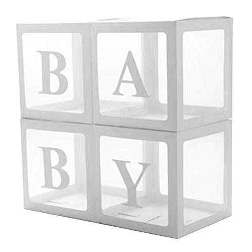 4 teile/satz Transparent Box Latex Ballon Ballon Dekorationen Boxen Für Jungen Mädchen Baby Shower Hochzeit Geburtstag Party Dekoration Hintergrund Party Dekorationen Baby Mädchen Gefälligkeiten von TARTIERY