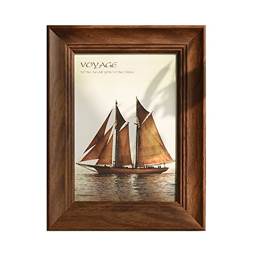 TATOS Phoframe Bilderrahmen Holz Wandmontage Foto Display for Tischplattenanzeige mit High -Definition -Glasfoto -Rahmen Home Dekoration Ornamente, Walnussfarbe Bilderrahmen(10in) von TATOS