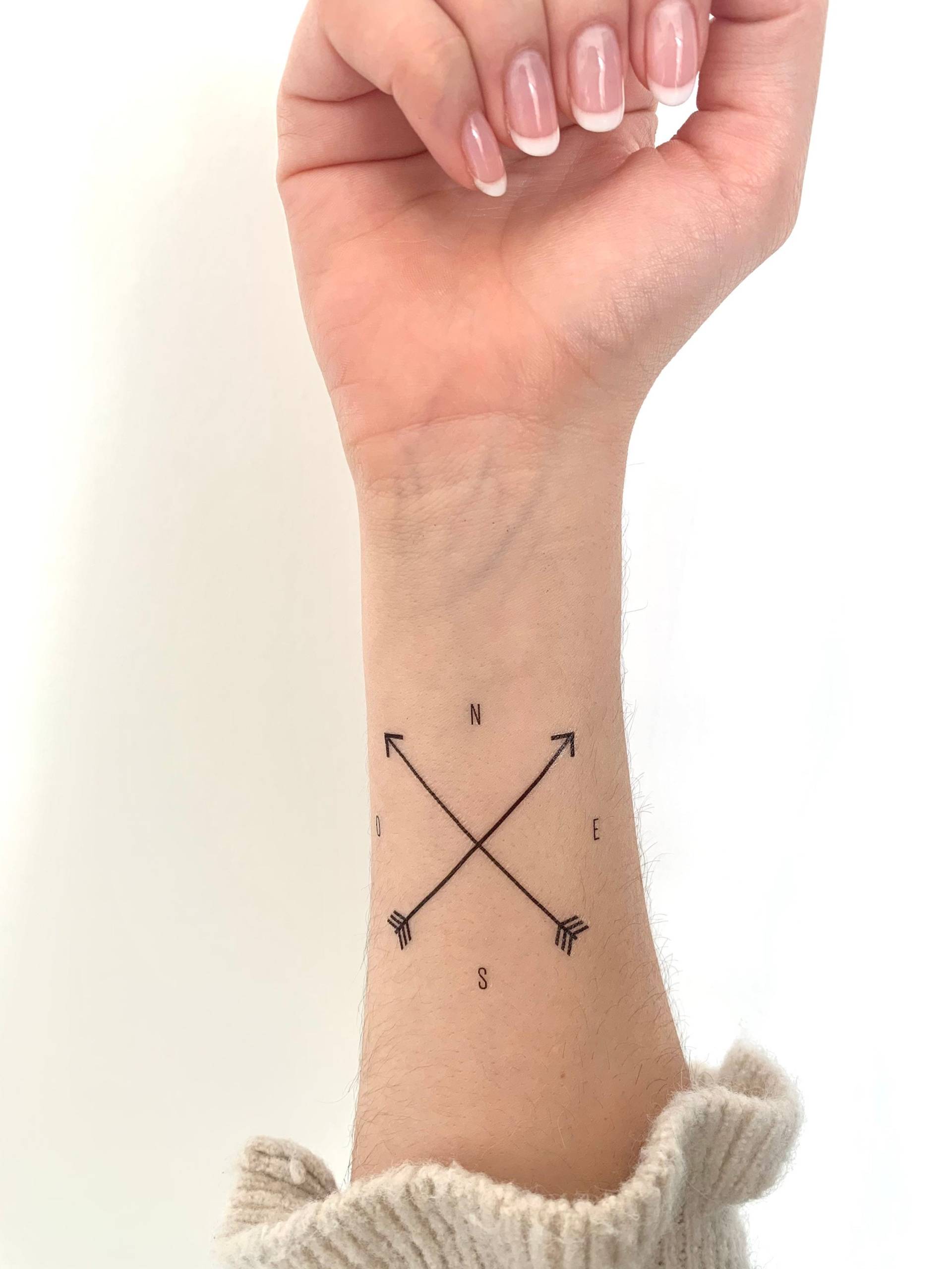 Compass Simple | 2Er-Set - Temporäres Tattoo von TATTOODAY