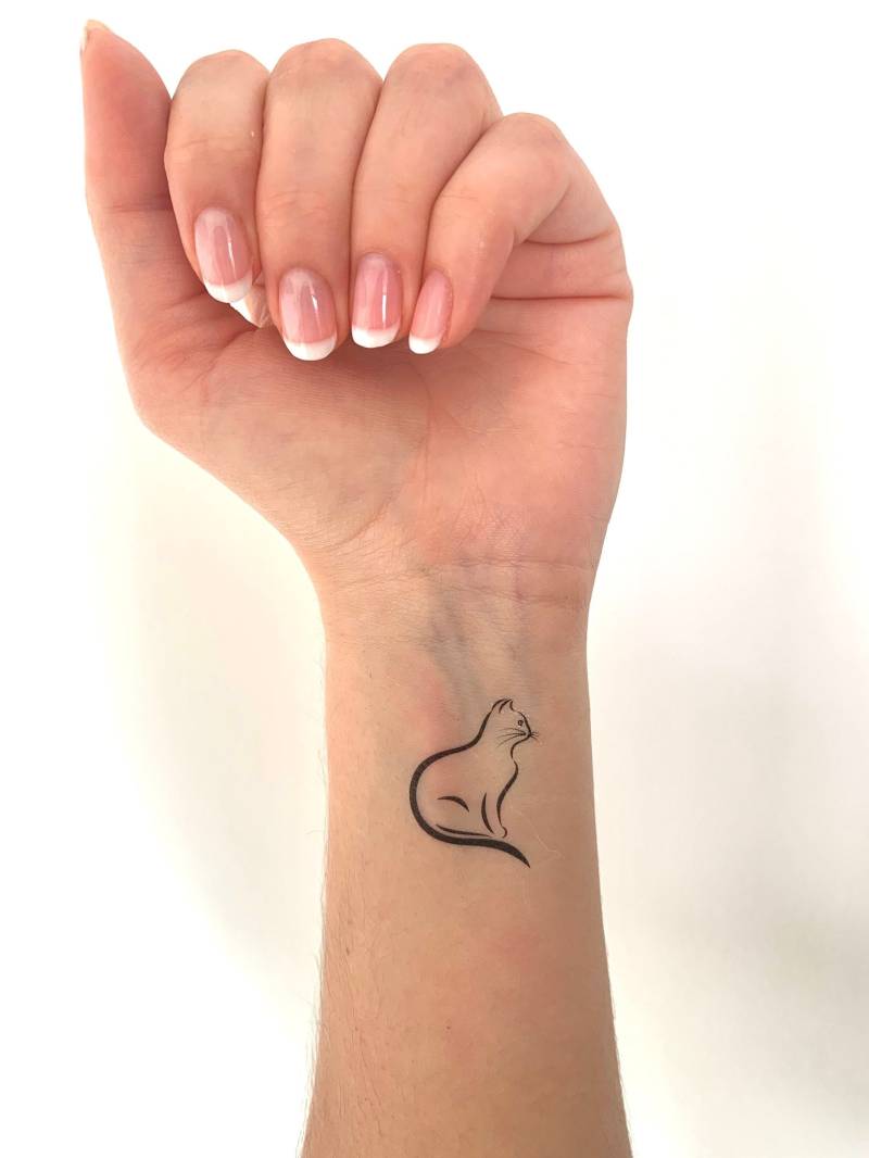 Katzensilhouette | 2Er-Set - Temporäres Tattoo von TATTOODAY