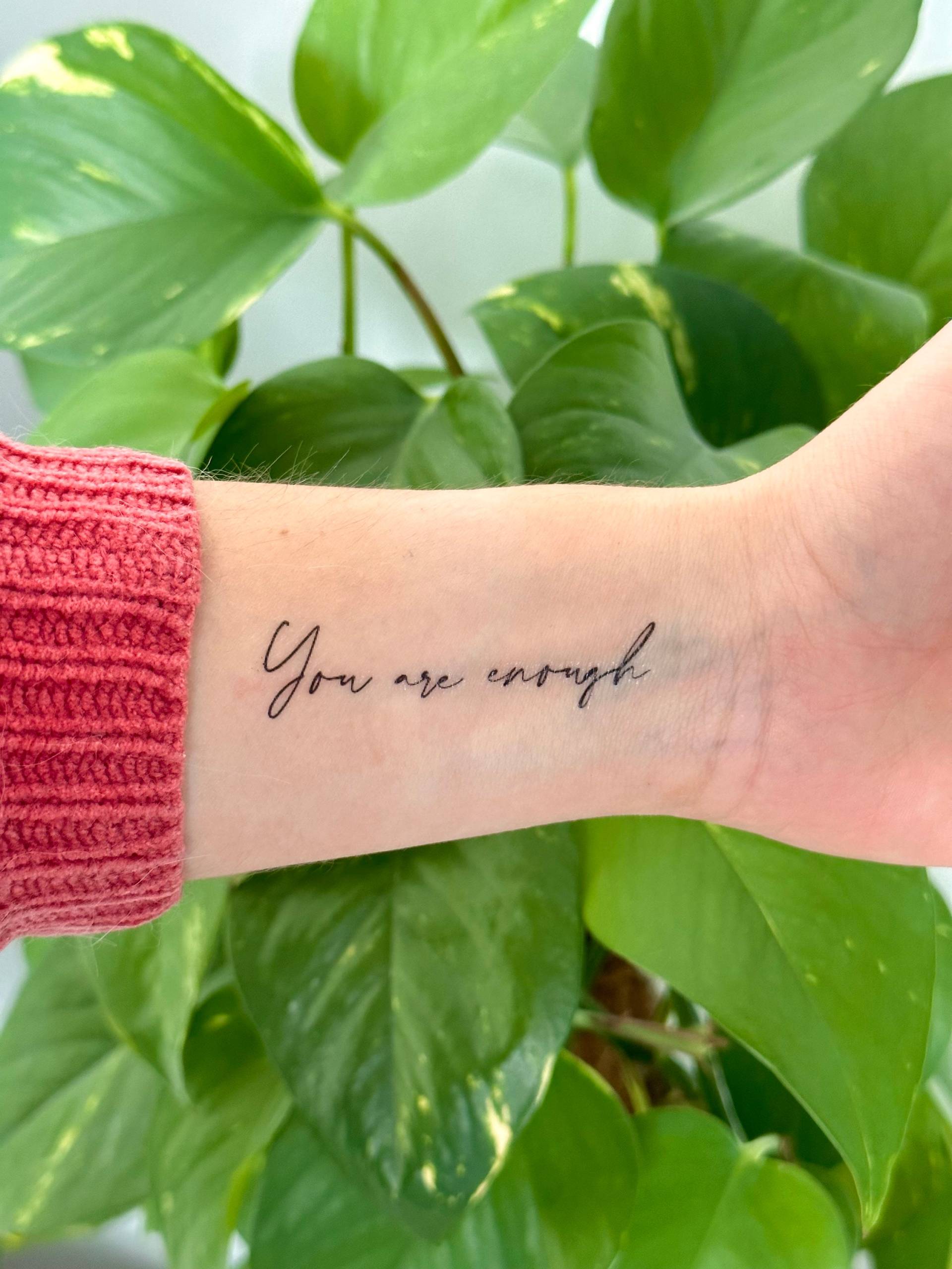 You Are Enough | 2Er-Set - Temporäres Tattoo von TATTOODAY