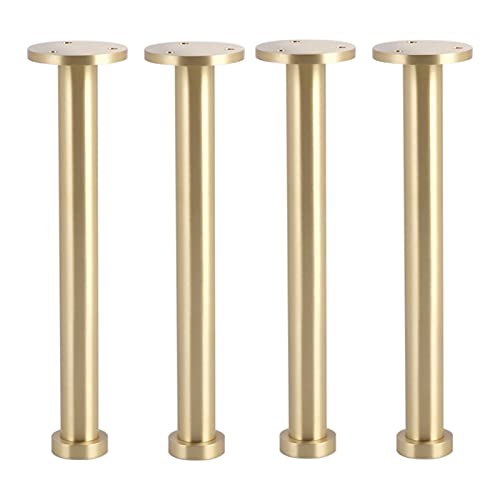 TAXXII Verstellbare Möbelbeine aus Messing, 4er-Set, Ersatz-Sofa-Stützbeine für Sofa, Stuhl, Couchtisch, Sessel, Gold-Finish, Größe 200 mm von TAXXII