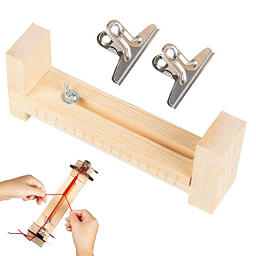 TAYSTE Paracord-Vorrichtung - Paracord Jig Kit mit 2 Clips - Paracord-Werkzeug, Seilflechtwerkzeug, Holzrahmen-Vorrichtung zum Herstellen von Freundschaftsbändern von TAYSTE