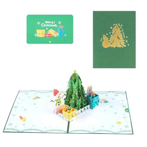 TAZIZI Weihnachtssegenkarten Set 3D Grußkarten Nachricht Umschlag Festliche Dekoration Weihnachtsfeier von TAZIZI