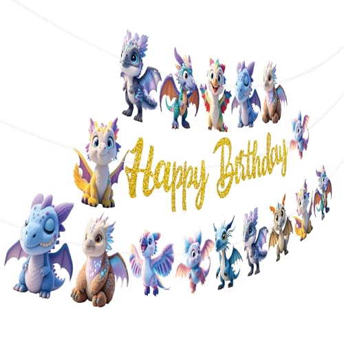 Dinosaurier-Party-Banner, 3 Stück, "Happy Birthday"-Girlande, Banner für Jungen und Mädchen, Motto-Babyparty, Geburtstagsparty-Zubehör Dinosaurier-Party-Banner, 3 Stück, "Happy Birthday"-Girlande, Banner für Jungen und Mädchen, Motto-Babyparty, Geburtstagsparty-Zubehör von TBEEJ