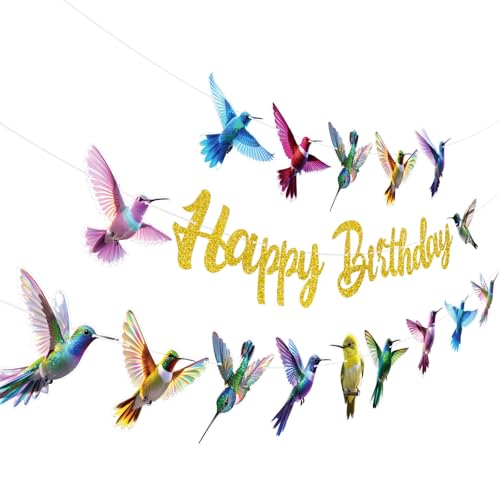 Party-Banner mit Vogelmotiv, 3 Stück, "Happy Birthday"-Girlande, Banner für Jungen und Mädchen, Motto-Babyparty, Geburtstagsparty-Zubehör Party-Banner mit Vogelmotiv, 3 Stück, "Happy Birthday"-Girlande, Banner für Jungen und Mädchen, Motto-Babyparty, Geburtstagsparty-Zubehör von TBEEJ