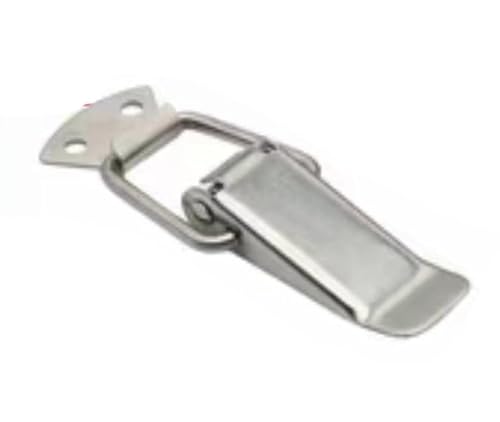 TBEWVONQ Haspenclip, 2 Stück, für Schrankkästen, Federverschluss, Knebelverschluss, Haspe aus Edelstahl 304, für Schiebetüren, Fensterschränke (58 mm) von TBEWVONQ