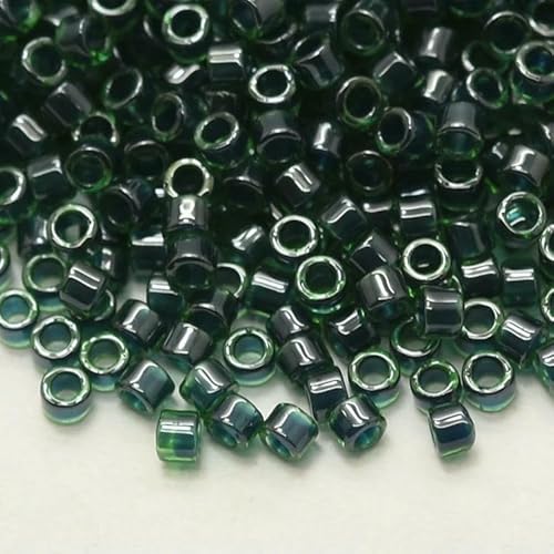 1,6 mm Perlen, farblich gefütterte Kristall-Rocailles-Perlen, Delica-Glas, japanische Perlen zur Schmuckherstellung, Armband-DIY-DB275, 1,6 mm, 2000 Stück von TBSKUY