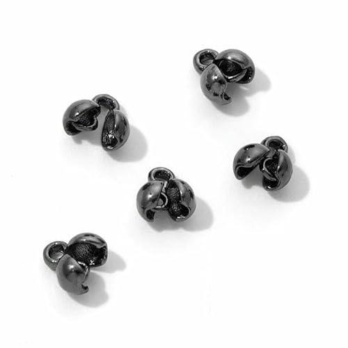 10–20 Stück/Los Quetschperlen, 18 Karat vergoldete Endcrimps für die Schmuckherstellung, DIY-Armbänder, Zubehör, Perlenspitzen-Verbinder, Befunde, Schwarz, 10 Stück 10–20 Stück/Los Quetschperlen, 18 Karat vergoldete Endcrimps für die Schmuckherstellung, DIY-Armbänder, Zubehör, Perlenspitzen-Verbinder, Befunde, Schwarz, 10 Stück von TBSKUY