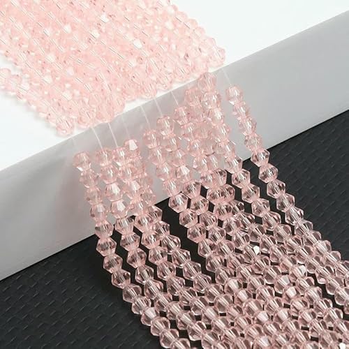 10 Stränge Bicone-Kristallglasperlen, 4,0 mm facettierte Kristallperlen-Anhänger für DIY-Armbandringe, Schmuckherstellungsset, rosa, 10 Stränge, 10 Stränge, 4,0 mm 10 Stränge Bicone-Kristallglasperlen, 4,0 mm facettierte Kristallperlen-Anhänger für DIY-Armbandringe, Schmuckherstellungsset, rosa, 10 Stränge, 10 Stränge, 4,0 mm von TBSKUY