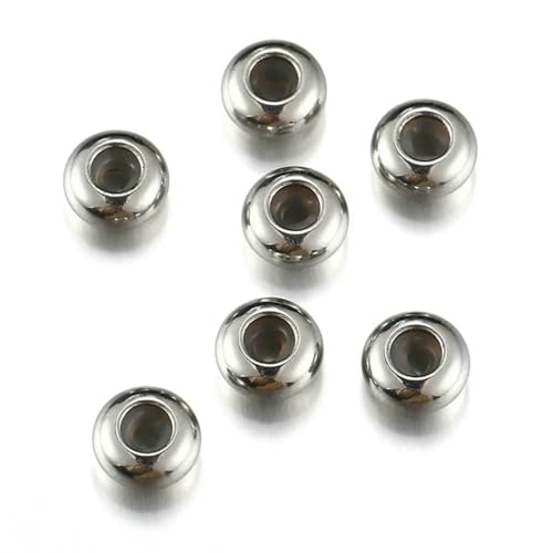 10 Stück 6/7/8/10 mm Edelstahl-Anpassperlen mit rutschfestem Silikonring, goldenem Stopper-Abstandshalter für die Schmuckherstellung, DIY-Stahlfarbe, 6 mm 10 Stück 6/7/8/10 mm Edelstahl-Anpassperlen mit rutschfestem Silikonring, goldenem Stopper-Abstandshalter für die Schmuckherstellung, DIY-Stahlfarbe, 6 mm von TBSKUY