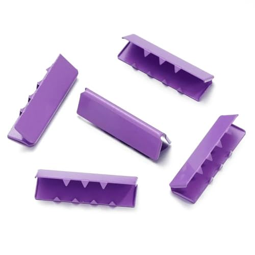 10 Stück bunte Quetschperlen, Hohlverschlüsse, Kordel-Endkappen, Schnurband, Lederclip, Faltverbinder für DIY-Schmuckzubehör, Lila, 8,5 x 30 mm 10 Stück bunte Quetschperlen, Hohlverschlüsse, Kordel-Endkappen, Schnurband, Lederclip, Faltverbinder für DIY-Schmuckzubehör, Lila, 8,5 x 30 mm von TBSKUY