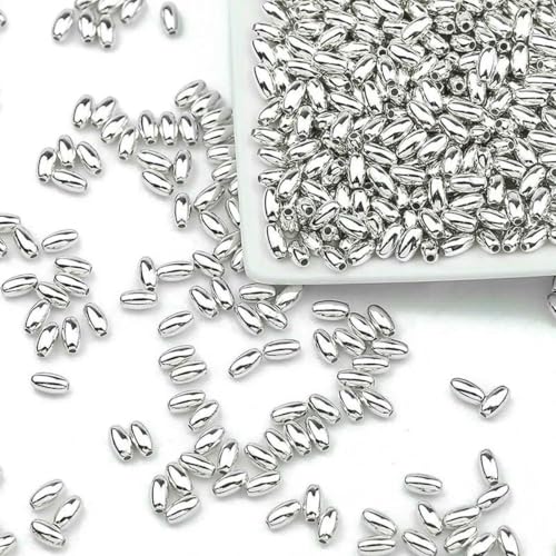 100–400 Stück goldfarbene Perlen, 4,0 mm, 6 mm, CCB, Würfel, Krone, Herz, Anhänger, Stern, Abstandshalter, lose Perlen für Liebesschmuck, Armbänder, DIY, S-Reis, 4 x 8 mm, Weiß K-100 Stück 100–400 Stück goldfarbene Perlen, 4,0 mm, 6 mm, CCB, Würfel, Krone, Herz, Anhänger, Stern, Abstandshalter, lose Perlen für Liebesschmuck, Armbänder, DIY, S-Reis, 4 x 8 mm, Weiß K-100 Stück von TBSKUY