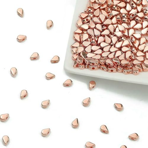 100–400 Stück goldfarbene Perlen, 4,0 mm, 6 mm, CCB, Würfel, Krone, Herz, Anhänger, Stern, Abstandshalter, lose Perlen für Liebesschmuck, Armbänder, DIY, S-Wasser, 4 x 6 mm, Rose, 400 Stück 100–400 Stück goldfarbene Perlen, 4,0 mm, 6 mm, CCB, Würfel, Krone, Herz, Anhänger, Stern, Abstandshalter, lose Perlen für Liebesschmuck, Armbänder, DIY, S-Wasser, 4 x 6 mm, Rose, 400 Stück von TBSKUY