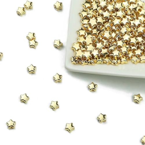 100–400 Stück goldfarbene Perlen 4,0 mm 6 mm CCB Würfel Krone Herz Anhänger Stern Spacer Lose Perlen für Liebesschmuck Herstellung von Armbändern DIY S-Star 6 mm KC-200 Stück 100–400 Stück goldfarbene Perlen 4,0 mm 6 mm CCB Würfel Krone Herz Anhänger Stern Spacer Lose Perlen für Liebesschmuck Herstellung von Armbändern DIY S-Star 6 mm KC-200 Stück von TBSKUY