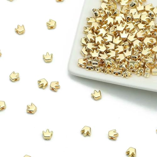 100–400 Stück goldfarbene Perlen 4,0 mm 6 mm CCB Würfelkrone Herz Anhänger Stern Spacer Lose Perlen für Liebesschmuck Herstellung von Armbändern DIY S-Krone 6 mm KC-400 Stück 100–400 Stück goldfarbene Perlen 4,0 mm 6 mm CCB Würfelkrone Herz Anhänger Stern Spacer Lose Perlen für Liebesschmuck Herstellung von Armbändern DIY S-Krone 6 mm KC-400 Stück von TBSKUY