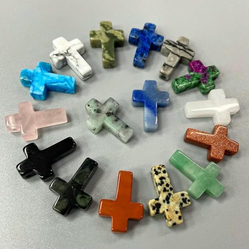 18 x 26 mm Natursteinperlen in Form von Quarzkristall-Türkisen, lose Perlen zur Schmuckherstellung, DIY-Armband, Halskette, gemischt, 2 Stück 18 x 26 mm Natursteinperlen in Form von Quarzkristall-Türkisen, lose Perlen zur Schmuckherstellung, DIY-Armband, Halskette, gemischt, 2 Stück von TBSKUY