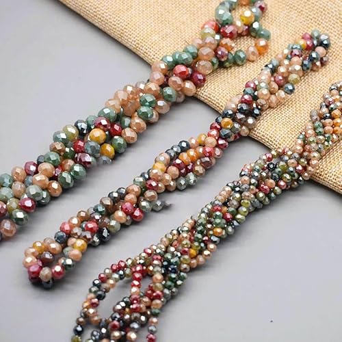 2 mm, 3,0 mm, 4,0 mm, 6 mm, 8 mm, neue Farben, Rondelle-Kristallglasperlen, flach, facettiert, lose Spacer-Glasperlen zur Schmuckherstellung, Schmuckherstellung, DIY-SS01, 6 mm, ca. 85 Stück 2 mm, 3,0 mm, 4,0 mm, 6 mm, 8 mm, neue Farben, Rondelle-Kristallglasperlen, flach, facettiert, lose Spacer-Glasperlen zur Schmuckherstellung, Schmuckherstellung, DIY-SS01, 6 mm, ca. 85 Stück von TBSKUY