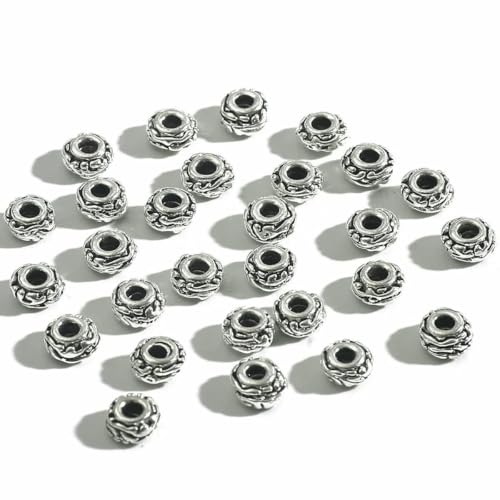 30–200 Stück Blumen-versilberte lose Röhrenperlen, Abstandsperlen zur Schmuckherstellung, Röhrenanhänger, DIY-Armband, Halskettenzubehör, 11–30 Stück 30–200 Stück Blumen-versilberte lose Röhrenperlen, Abstandsperlen zur Schmuckherstellung, Röhrenanhänger, DIY-Armband, Halskettenzubehör, 11–30 Stück von TBSKUY