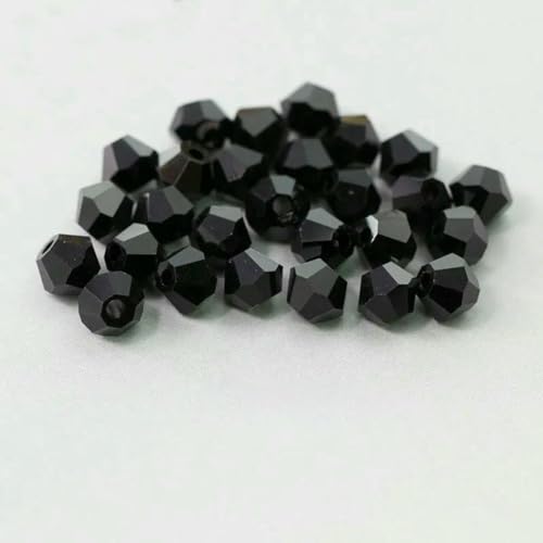 4,0 mm glänzende Kristallperlen, Doppelkegelperlen, Glasperlen, lose Abstandsperlen für Armbänder, DIY-Schmuckherstellung, 200 Stück, schwarz, 4,0 mm 4,0 mm glänzende Kristallperlen, Doppelkegelperlen, Glasperlen, lose Abstandsperlen für Armbänder, DIY-Schmuckherstellung, 200 Stück, schwarz, 4,0 mm von TBSKUY