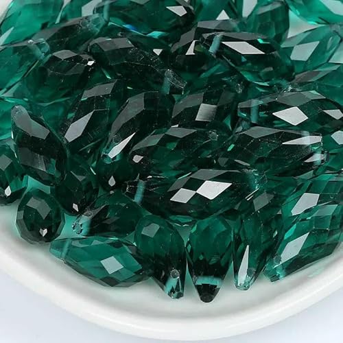 50 Stück österreichische tropfenförmige facettierte Kristallperlen, AB-Farbe, Briolette-Glasperlen zur Schmuckherstellung, Halsketten, Armbänder, Bastelbedarf, HKSD001-32-6 x 12 mm 50 Stück österreichische tropfenförmige facettierte Kristallperlen, AB-Farbe, Briolette-Glasperlen zur Schmuckherstellung, Halsketten, Armbänder, Bastelbedarf, HKSD001-32-6 x 12 mm von TBSKUY