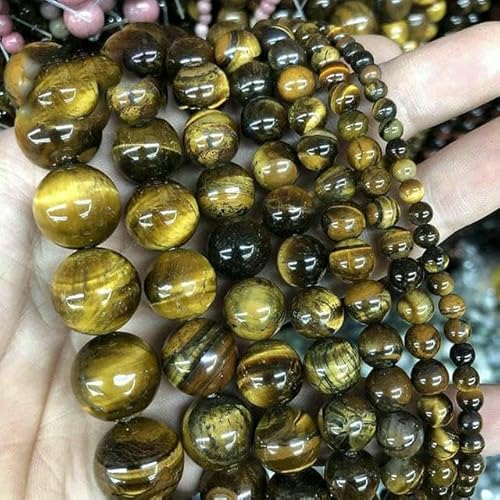 5A Qualität Naturstein Blaue Tigerauge Perlen Runde lose Perlen 6 8 10 12 mm für Schmuckherstellung DIY Bettelarmband 15" -A Gelbes Tigerauge-8mm 45 bis 48 Stück 5A Qualität Naturstein Blaue Tigerauge Perlen Runde lose Perlen 6 8 10 12 mm für Schmuckherstellung DIY Bettelarmband 15" -A Gelbes Tigerauge-8mm 45 bis 48 Stück von TBSKUY