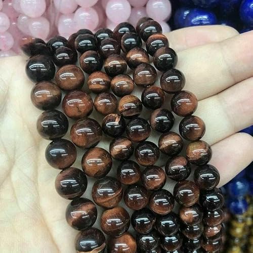 5A Qualität Naturstein Blaue Tigerauge Perlen Runde lose Perlen 6 8 10 12 mm für Schmuckherstellung DIY Bettelarmband 15" -Rotes Tigerauge-4,0 mm 85 bis 95 Stück 5A Qualität Naturstein Blaue Tigerauge Perlen Runde lose Perlen 6 8 10 12 mm für Schmuckherstellung DIY Bettelarmband 15" -Rotes Tigerauge-4,0 mm 85 bis 95 Stück von TBSKUY